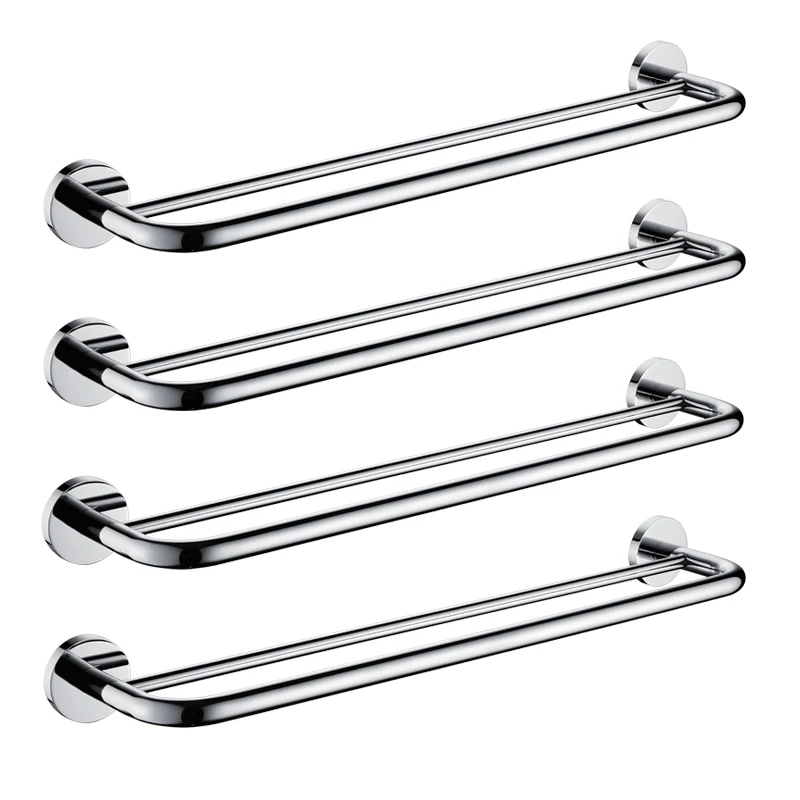 4pcs 2" держатель для двух полотенец из нержавеющей стали 304 вешалка для полотенец Настенный Держатель для полотенец 60 см полотенцесушитель - Цвет: 4pcs