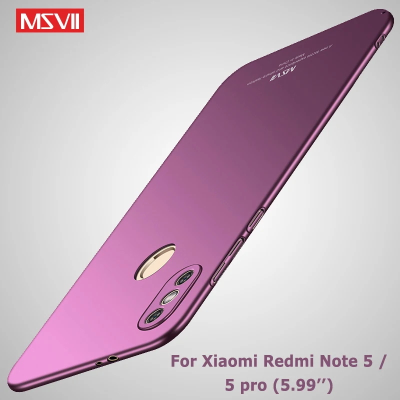 Xiaomi Redmi Note 5 Pro чехол Роскошный Silm Жесткий ПК задняя крышка для Note5 5Pro Глобальный Msvii