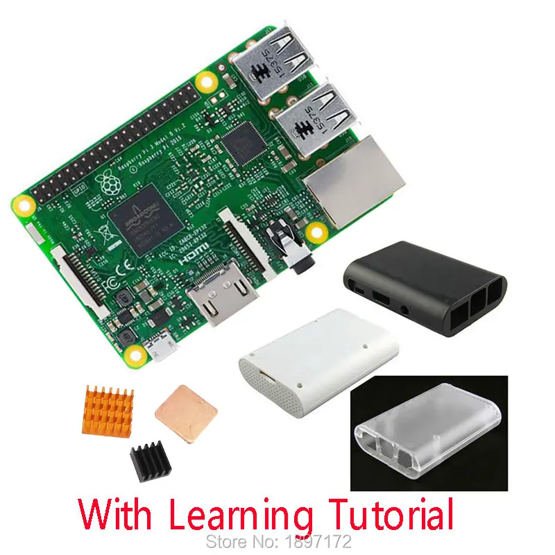 Raspberry Pi 3 Model B PI3 WiFi Bluetooth с корпусом и радиатором|raspberry pi|pi 3raspberry pi model b |