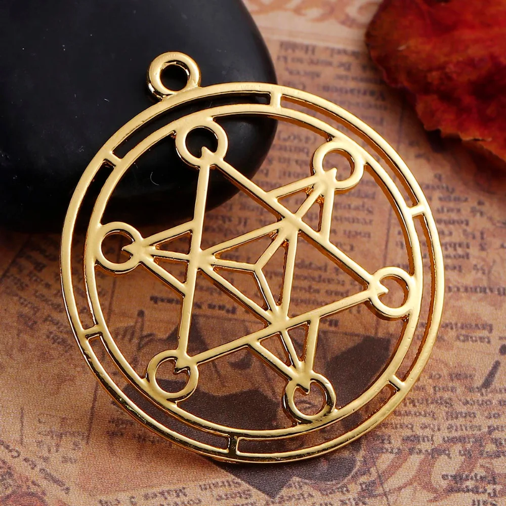 DoreenBeads цинковый сплав золотого цвета круглые медитационные Подвески Merkaba полые DIY