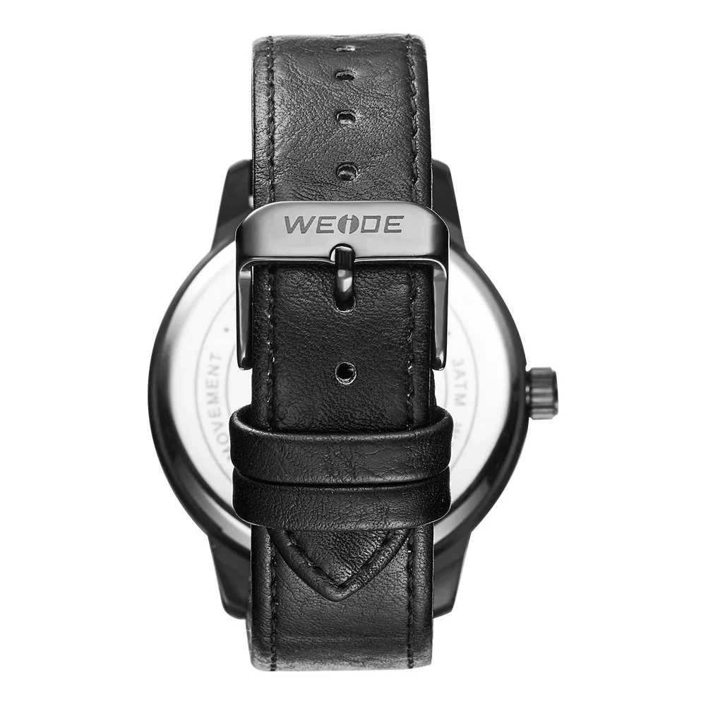 WEIDE мужские модные повседневные кварцевые часы с ремешком из ПУ роскошные