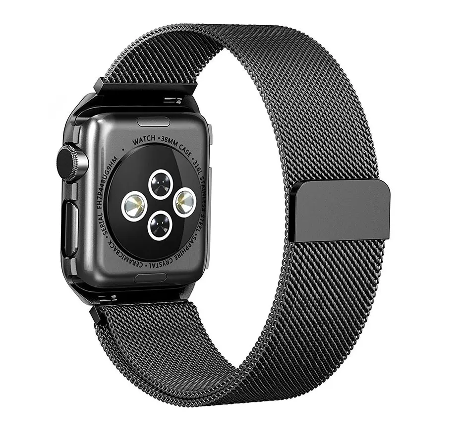 Ремешок для часов UTHAI A09 для Apple Watch/iwatch1/2/3/4 серии 38, 40, 42, 44 мм миланские магнитные часы из нержавеющей стали с+ окантовкой