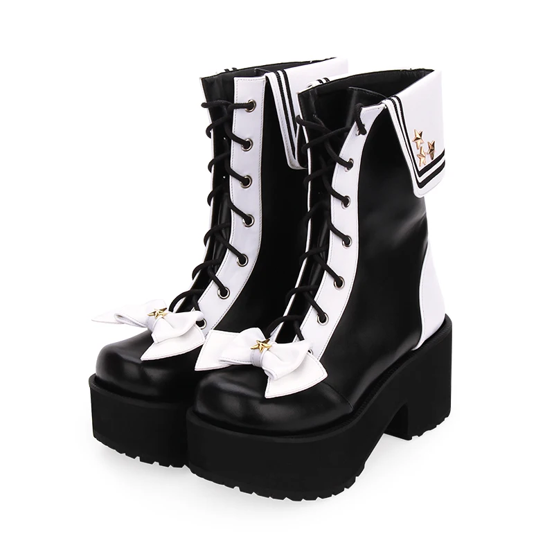 Модные зимние женские короткие ботинки на высоком каблуке платформе в стиле