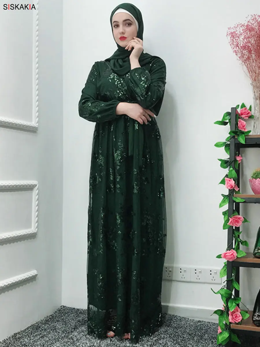 Модная мусульманская абайя платье металлический цвет высокого класса Кружева Горячая печать Дубай халат арабский ислам элегантное вечернее платье осень