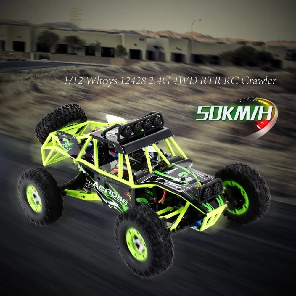 Wltoys 12428 высокоскоростной 50 км/ч 1/12 2 4 г 4WD электрический матовый гусеничный