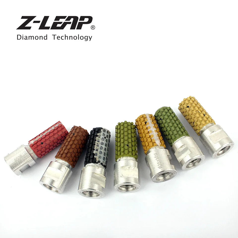 Z-LEAP, 7 шт., 1 дюйм, Алмазный барабан, 25 мм, M14 или 5/8-11, резьбовой барабан, шлифовальный круг для полировки, отверстие для раковины, мрамор, гранит, камень