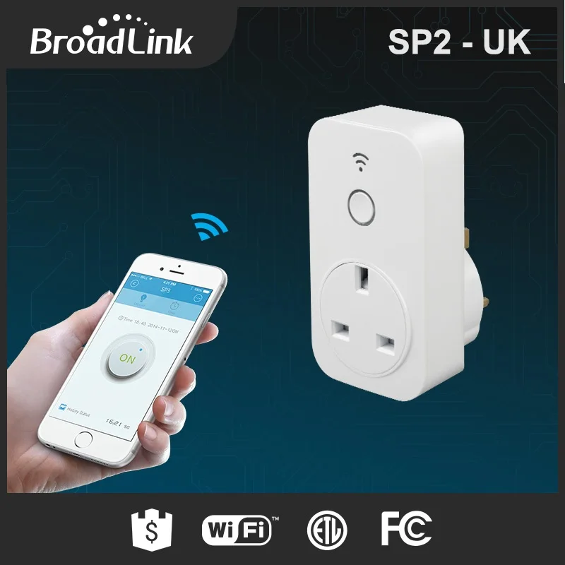Оригинальный таймер Broadlink SP2 13A штепсельная розетка стандарта Великобритании для