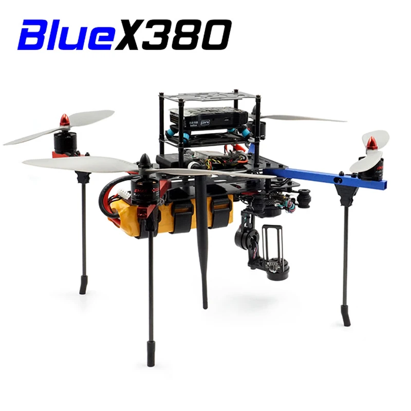 1 шт. BlueX380 Квадрокоптер рама алюминиевая трубка стекловолокно комплект для F450 FPV