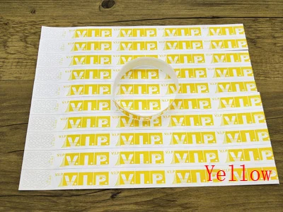 VIP Yellow VIP 100 штук одноразовый браслет tyvek для мероприятий, простой цвет Дешевые tyvek бумажный браслет - Цвет: VIP Yellow