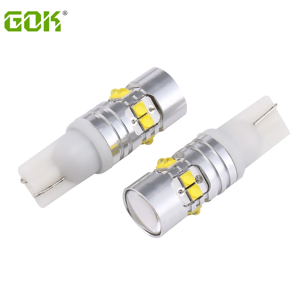 

10pcs T10 Led Light CREE Chip 194 W5W T10 T15 50W With Lens Projector Aluminum Case Bulbs Car Interior Turn Signal Reverse Light