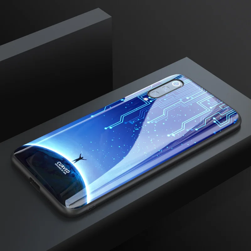 Pattern 8 GKK для Xiaomi mi 9 чехол из закаленного стекла Мягкий ТПУ Край силиконовый роскошный противоударный задний Чехол для Xiao mi 9 чехол Coque Fundas - Цвет: Pattern 8