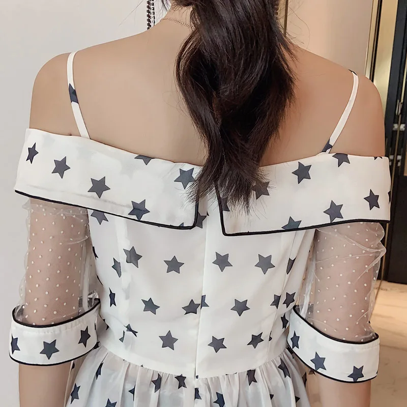 Кружевная Лоскутная футболка с коротким рукавом Женская Повседневная