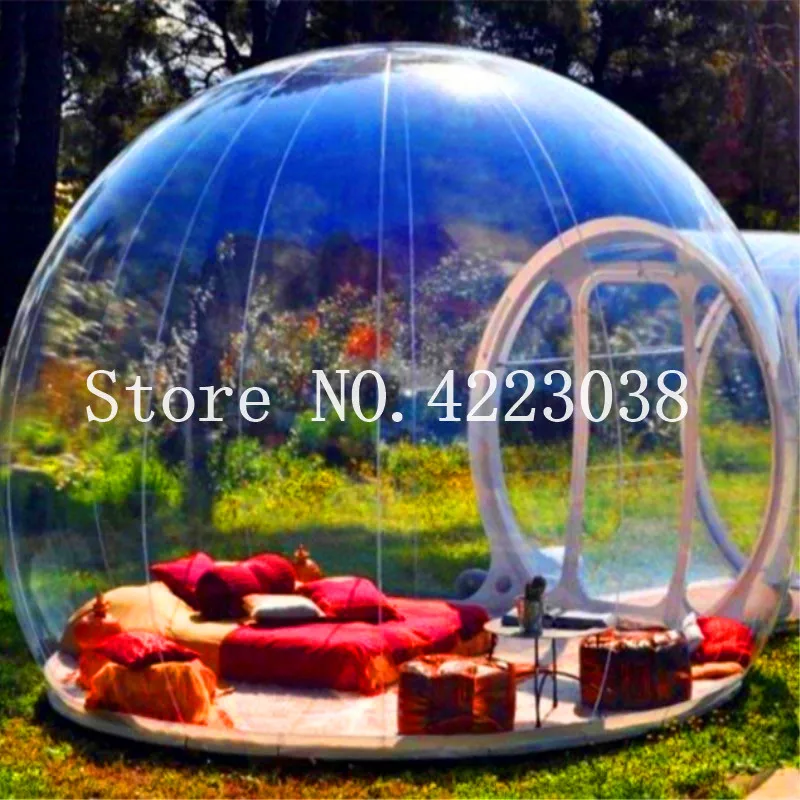 

Free Shipping Outdoor Tunnel Backyard Transparent Air Dome Tent, Single Inflatable Bubble Tent House Home Camping With Blowers