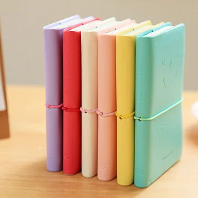 Блокнот со смайликом 96 листов милый мини блокнот яркого цвета школьные