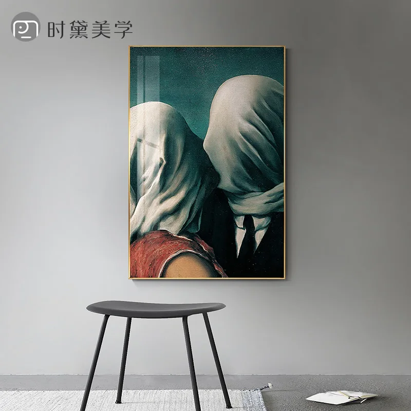 

Nordic Faceless Lover Kisses Canvas painting poster and print wall art picture for living room bedroom aisle Bar modern decor