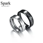 Обручальное кольцо Spark Her Beast, обручальное кольцо из нержавеющей стали с гравировкой букв His Beauty для мужчин и женщин, подарки на помолвку
