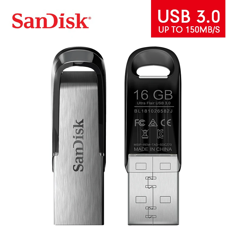 Флеш-накопитель USB SanDisk 3,0, 128 ГБ, 64 ГБ, 32 ГБ, 16 ГБ, ультра Флэшка, флеш-накопитель, флеш-накопитель, u-диск для компьютера