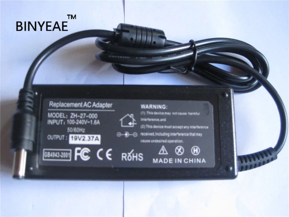 

19V 2.37A 45W AC Adapter Battery Charger for Toshiba Satellite C50 C50D C50D-B-120 C50-A-1CK C50D-A-133 Z835 Z930 Z935 Z30