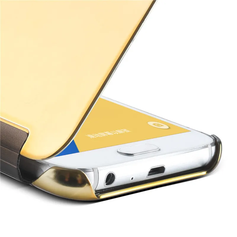 Snzvok зеркальное покрытие умный флип-кейс для samsung A3 A5 A7 A8 2018 A9 PRO флип чехол Galaxy S6 S7
