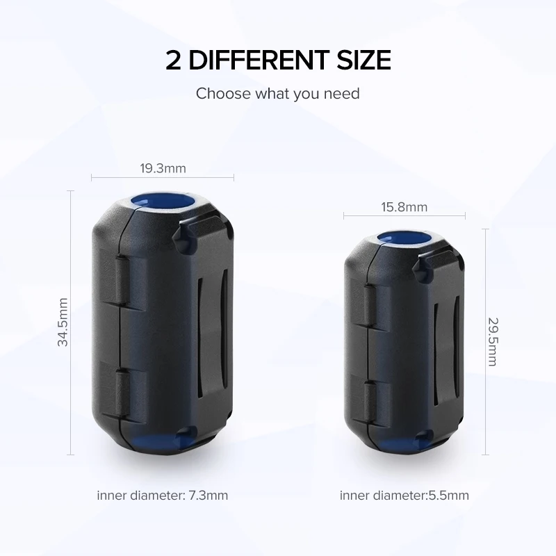 Ugreen клип-на ферритовый фильтр кольцевой сердечник для цифровых кабелей RFI EMI подавитель шума активные компоненты фильтры защита кабеля