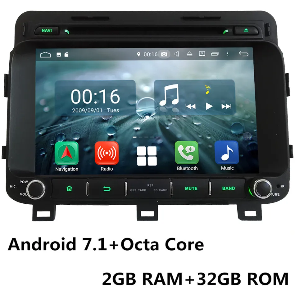 Android 7.1 x 8Core " Восьмиядерный 4G Wifi Android 8,1 4 Гб ОЗУ 64 Гб ПЗУ RDS BT автомобильный dvd-плеер радио gps ГЛОНАСС навигация для Kia K5 Optima - Цвет: Android 7.1 x 8Core