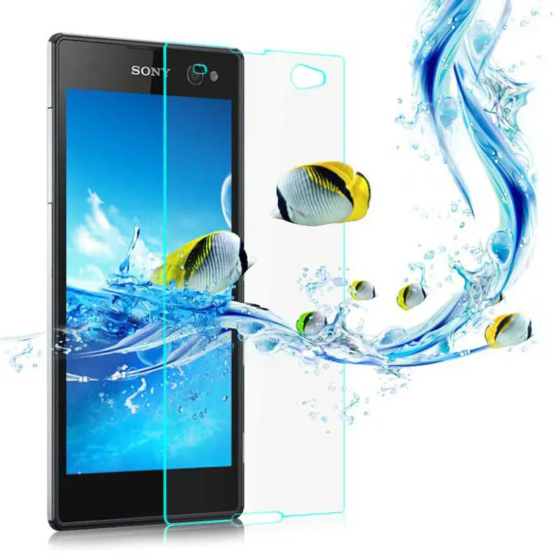 Pushingbest 9 H 0.3 ММ Передняя Закаленное Стекло Защитного Экрана Для Sony Xperia Z3 Compact Z5 Z4 Z2 Z1