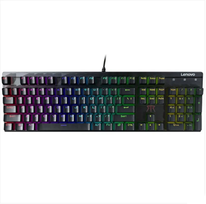 Бесплатная доставка Lenovo MK300 RGB phantom Игры Механическая клавиатура черный/зеленый
