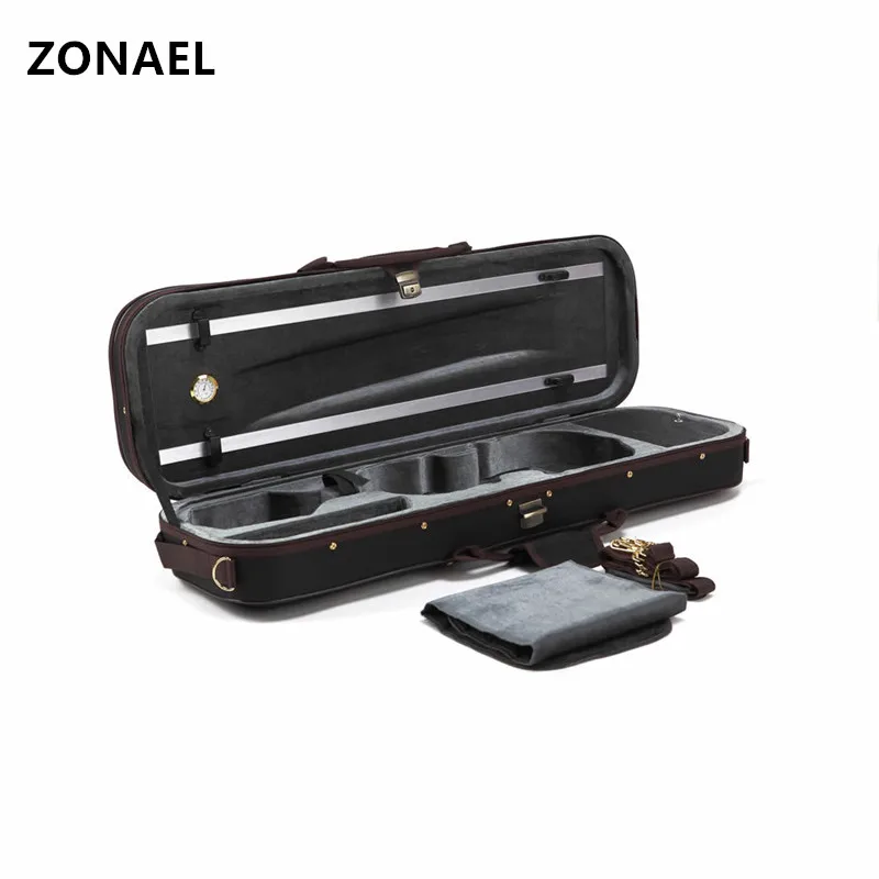 ZONAEL черный полноразмерный 4/4 Портативный чехол для скрипки коробка сумка с