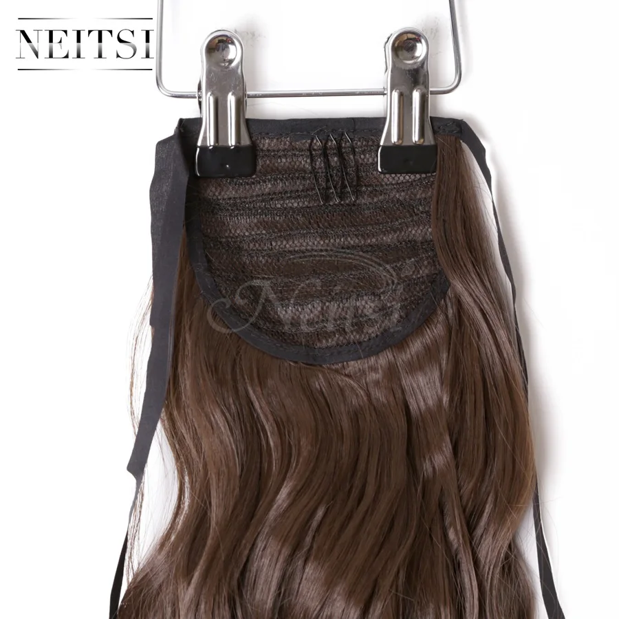 Neitsi вьющиеся длинные на заколке в хвосте волос накладной хвост с заколками