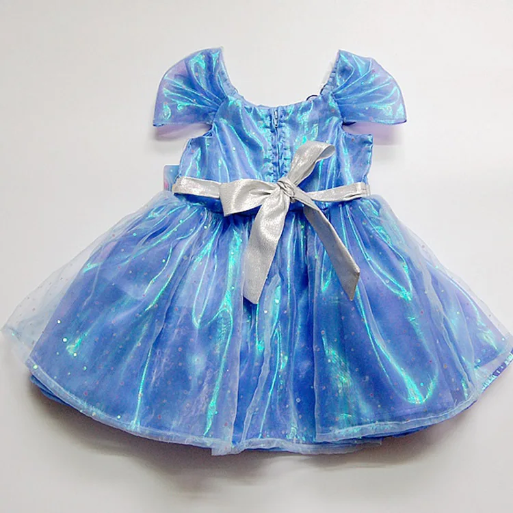 Платье для девочек с блестками высокого качества принцесса Золушка необычная
