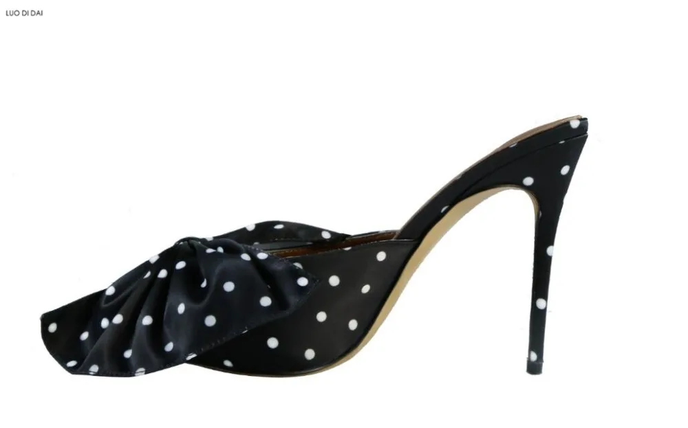 2020 Женская Блестящая обувь для вечеринок босоножки с бантом сандалии острым