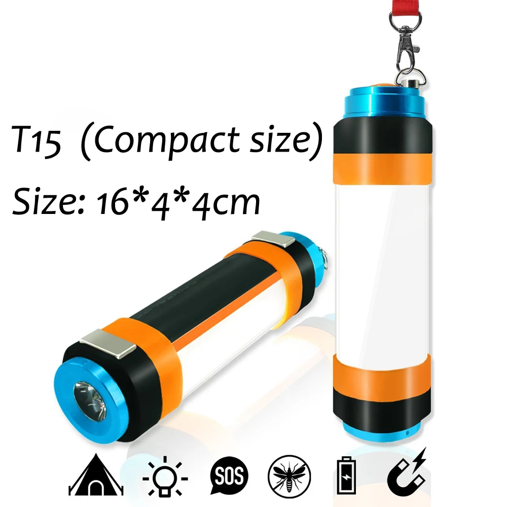 T30 T25 T15 фонарь для кемпинга многофункциональная USB перезаряжаемая лампа лагеря IP68
