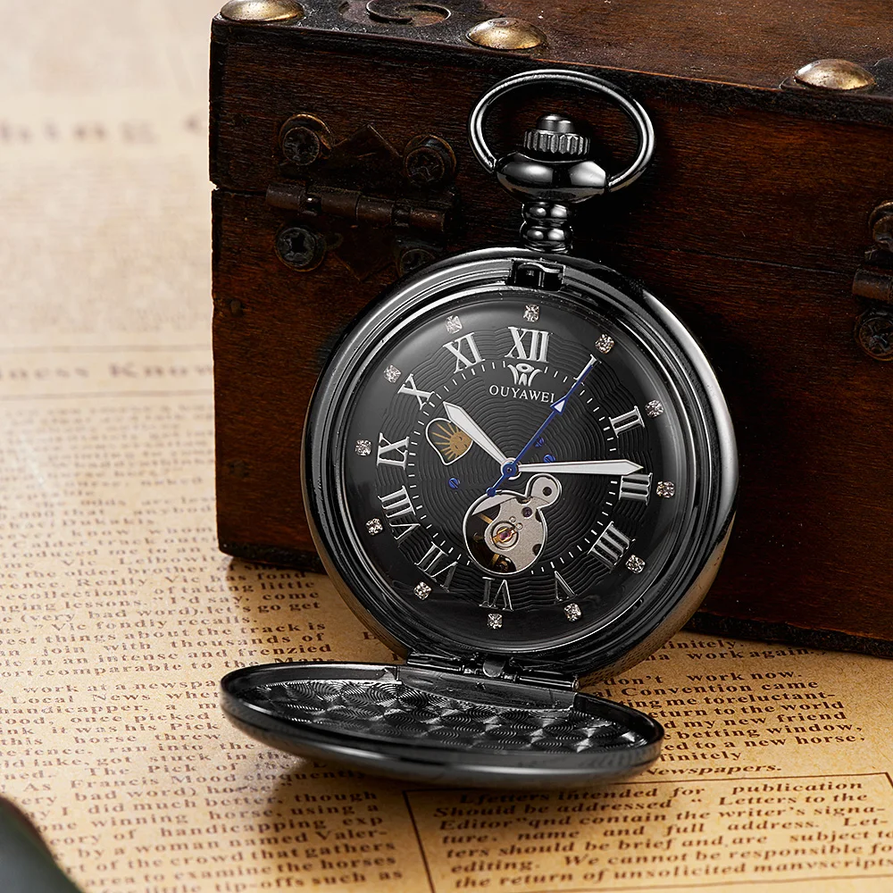 Новинка Брендовые мужские модные повседневные карманные часы OYW из нержавеющей