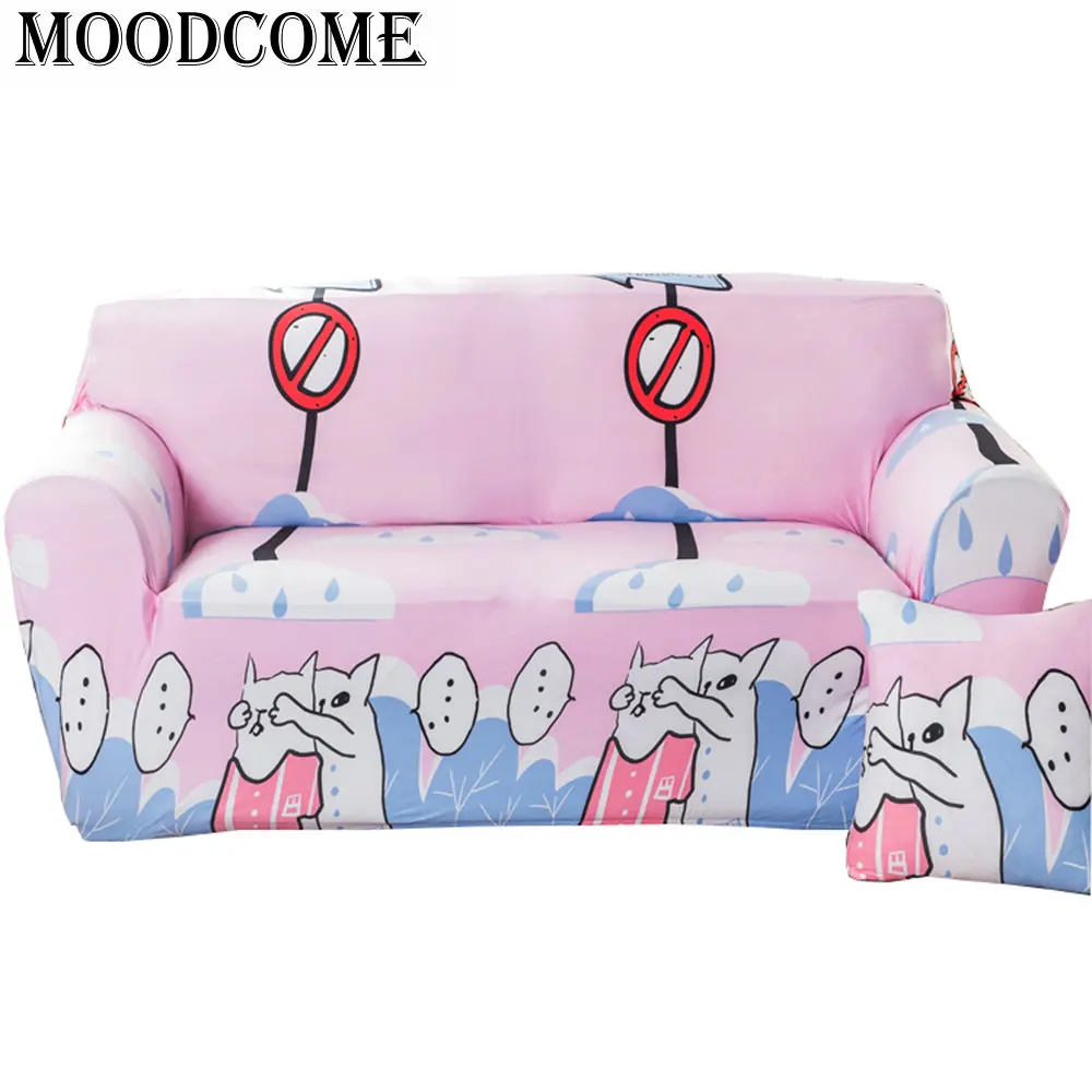 Цветочный розовый чехол для дивана cubre Sofa 3 plazas Чехлы кресел гостиной Прямая