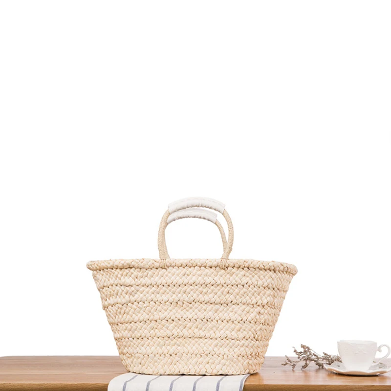 Женская Соломенная Сумка XMESSUN летняя плетеная через плечо с кисточками и