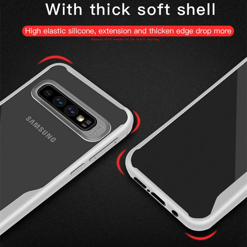 Прозрачный мягкий чехол из ТПУ для Samsung Galaxy S10 S8 S9 Note 8 9 S7 Edge телефона