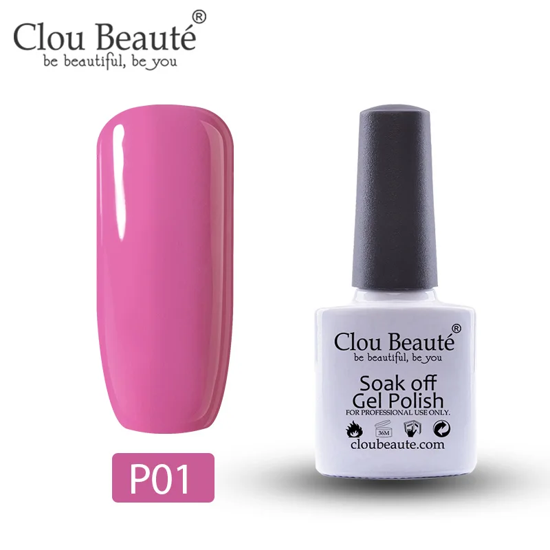 Гель-лак для ногтей Clou Beaute телесного розового и красного цвета, 10 мл, 55 цветов, Полупостоянный УФ-лак, Гель-лак для ногтей, впитывающий Гель-лак для ногтей - Цвет: P01