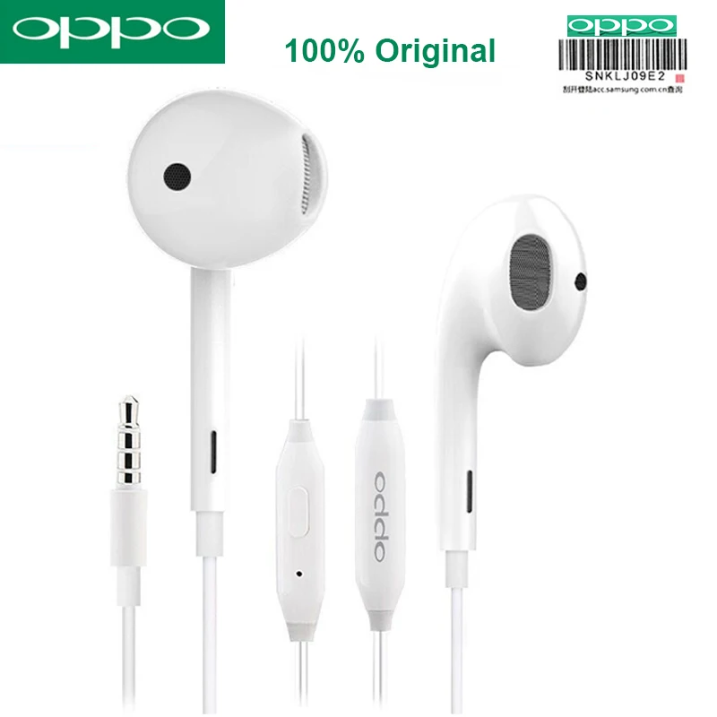 Оригинальный OPPO R11 проводные наушники управления с микрофоном Динамик гарнитура