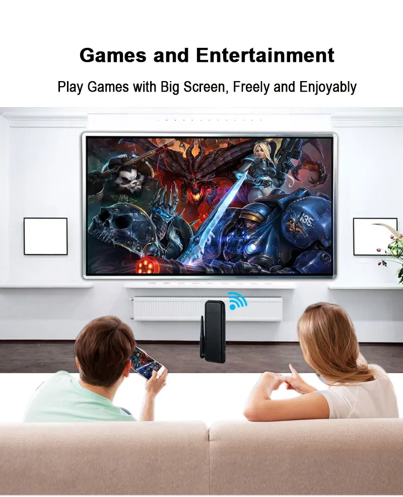 Wecast медиа паровой ключ беспроводной дисплей/проводной HDMI Miracast tv Stick для iPhone/Android зеркалирование для Netflix/YouTube