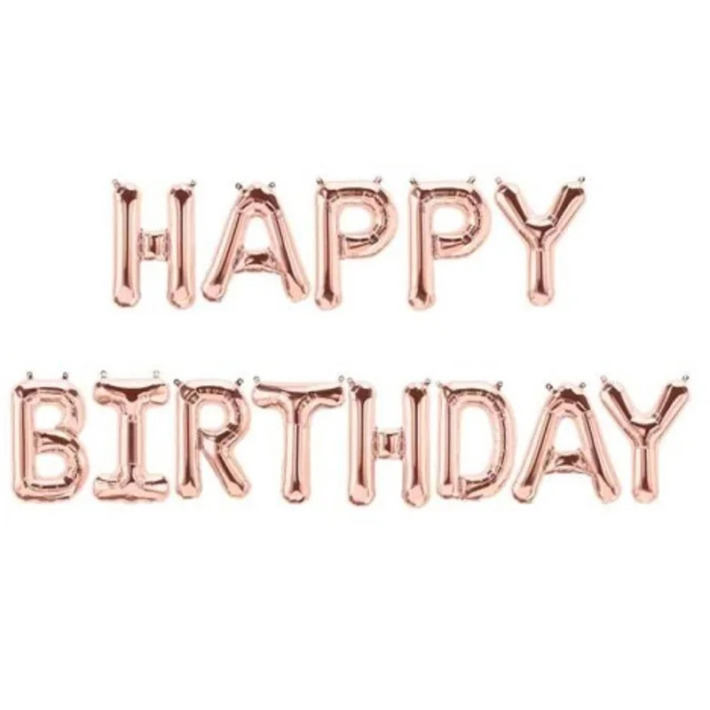 16PCS/lot 32inch Silver Number Foil Balloons Digit air Birthday Balloon Kids Birthday Party wild one Decorations Figure - Цвет: Happy birthday