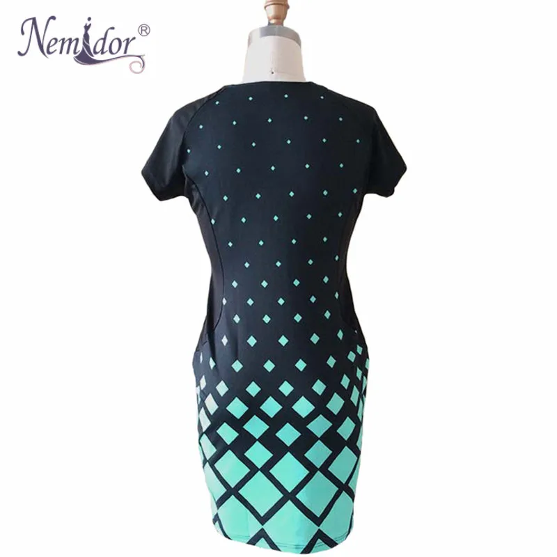 Женское платье с коротким рукавом Nemidor Повседневное средней длины большого