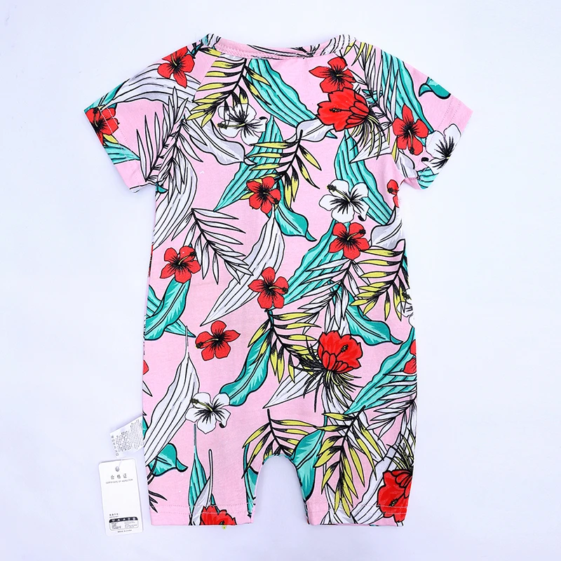 2020 Summer baby rompers boys girls o-neck zipper cotton jumpsuits 0- 24M babies clothes HY095 | Детская одежда и обувь