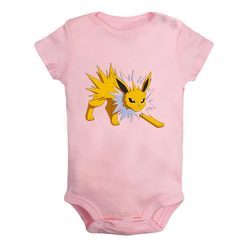 JbBaby952PD Детский комбинезон с покемоном Иви из мультфильма Jolteon Vaporeon для новорожденных мальчиков и девочек, Униформа-комбинезон с принтом - Цвет: JbBaby952PD