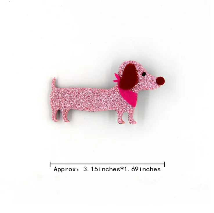 

Заколка для волос детская, с золотистым рисунком животных, заколка для щенка