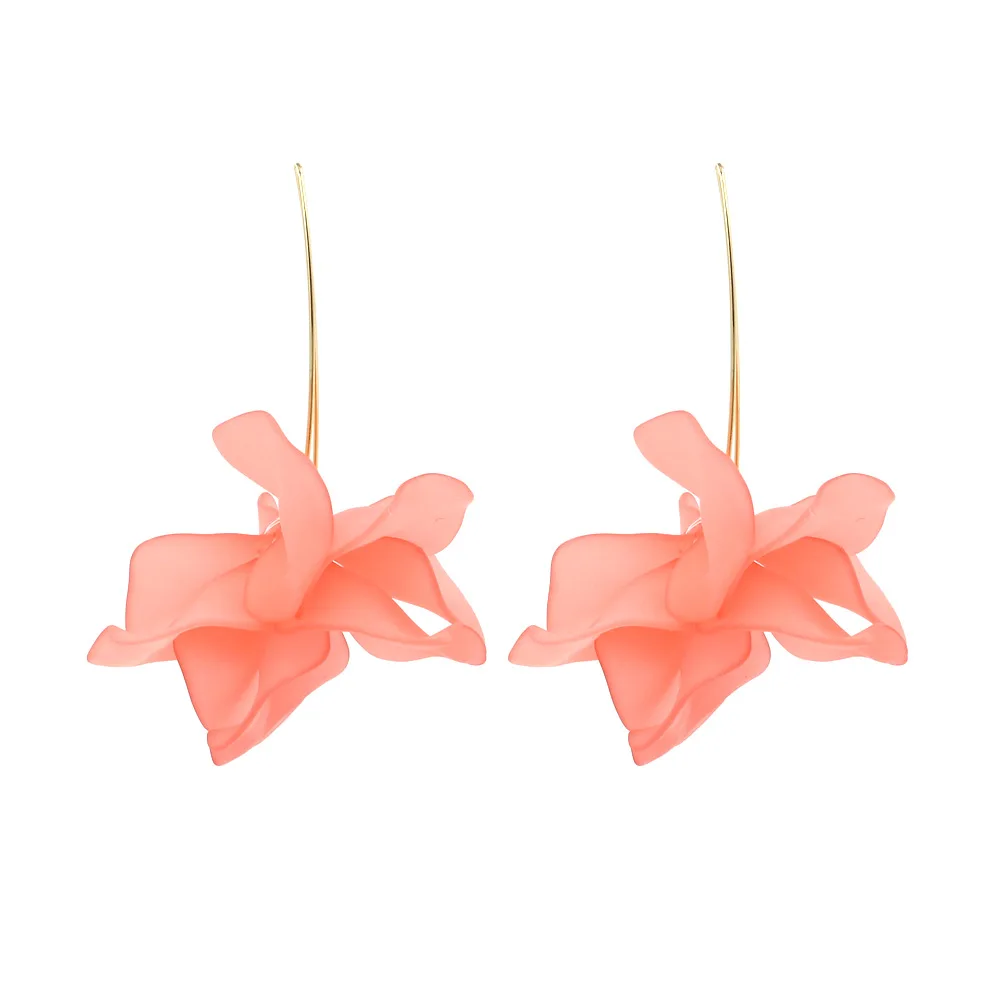 2019 New Designs Fashion Resin Flower Long Earrings International Bohemia Handmade Petal Dangle For Women Jewelry Gifts | Украшения и