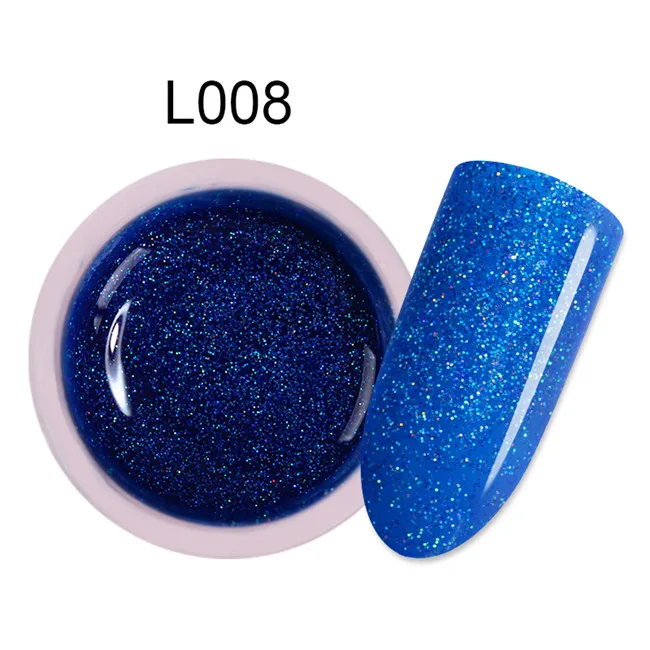 L008 Ur Sugar 5 мл голографический гель для ногтей с блестками лак УФ светодиодный замачиваемый гель для краски цветное покрытие УФ-гель для дизайна ногтей лак Vanish DIY - Цвет: L008