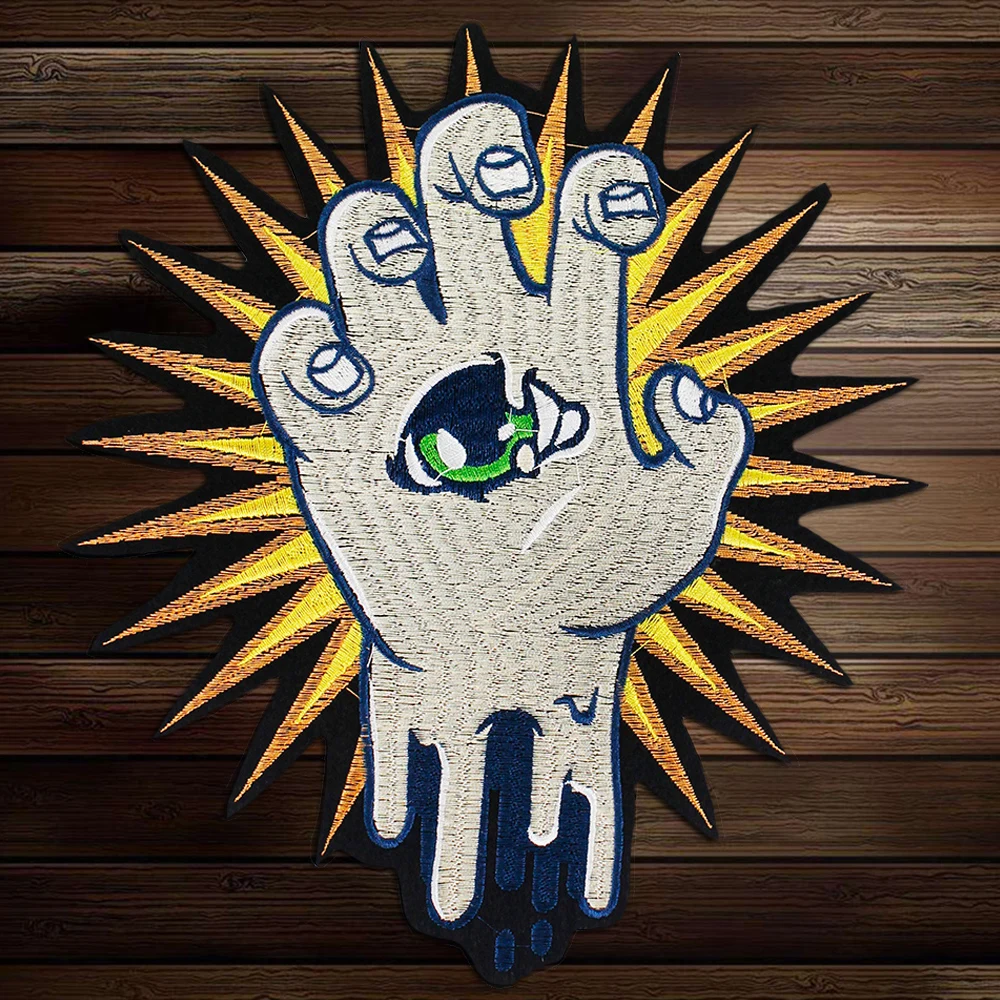 Embroidery Eye Hand Patches for Clothes Fabric Stickers Iron on Applique DIY Bag Apparel Sewing Accessories A223 | Дом и сад