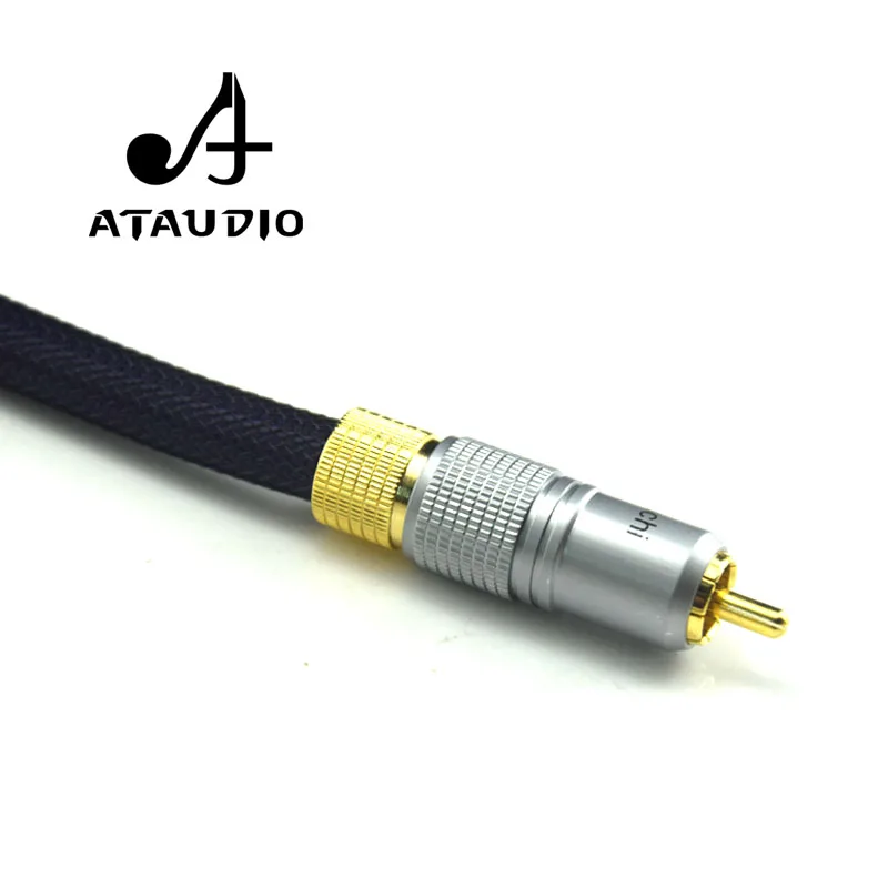 Кабель ATAUDIO Hi Fi RCA на 2 бананового Jack 6N OFC одна двойная вилка типа банан кабель