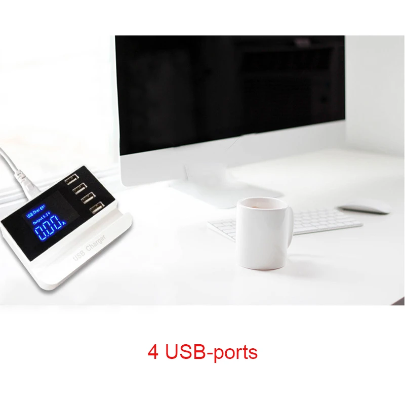 2019 горячее 4 портовое многофункциональное USB быстрое зарядное устройство 20 Вт