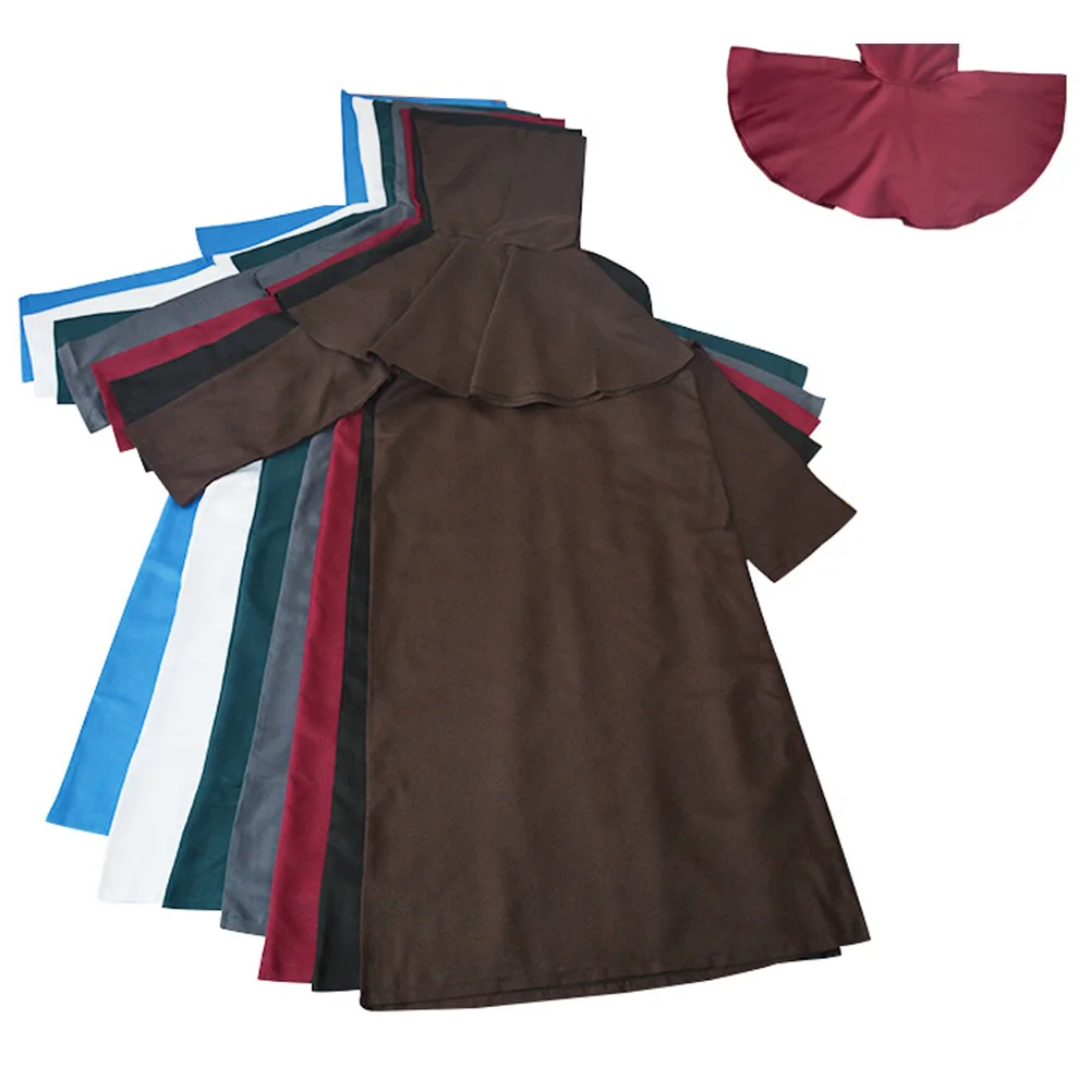 Костюмы на Хэллоуин ведьмы вампира Wicca плащи и накидки с капюшоном черный плащ